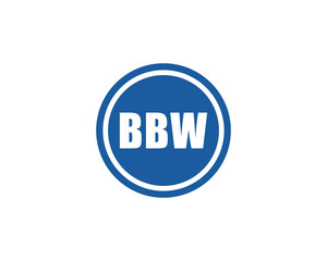 BBW logo design vector template