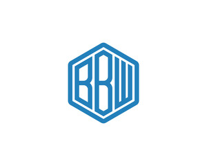 BBW logo design vector template