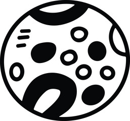 Fototapeta premium A black and white drawing of a planet