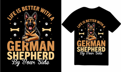 German shepherds dog tshirt design, vector tshit illustration design, new t-shit design, vector tshit design,New tshit designs, dog tshit, vintage t-shit designs, apparel, German shepherd Tshirt eps