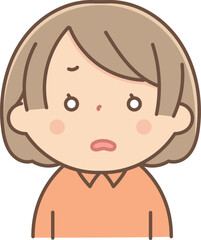 呆れる女性のイラスト