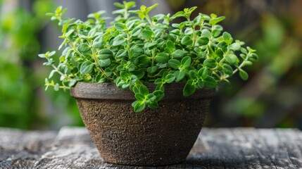Fototapeta premium Thyme Plant in Pot 