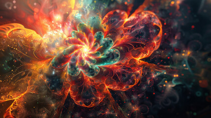 Techno Fractals with Vibrant Colors
