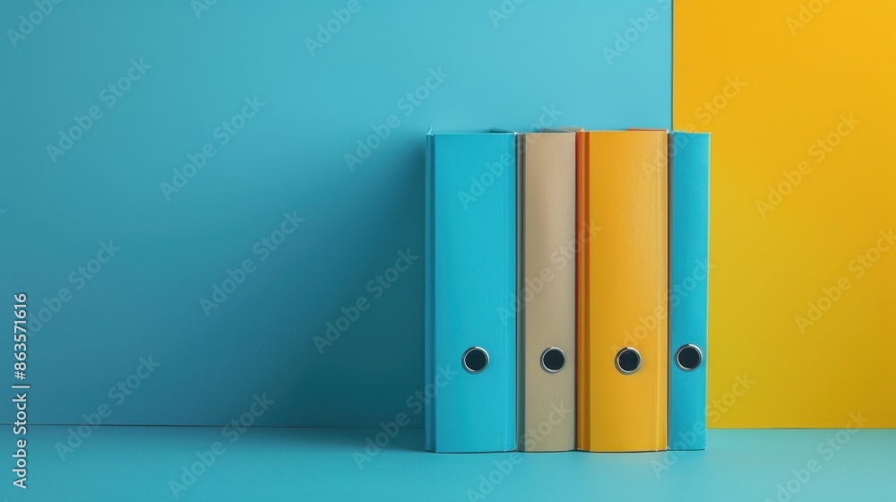Poster binder dividers on a clean, minimal background. the simple setup highlights their practical organiza
