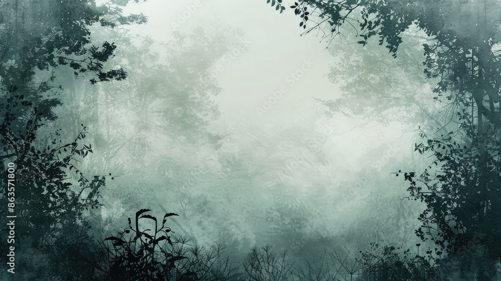 Poster copy with forest background and empty space