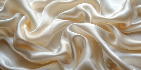Obraz premium pattern Background fabric silk ivory Texture bride silky curve glossy satin affectionate industry drapery wave seductive bedding white fashion clothes drape curtain shiny clothing material depth 