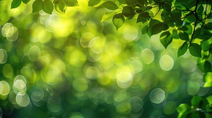 Fototapeta premium Vibrant green bokeh