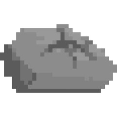 Obraz premium Pixel art stone element 9