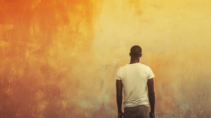 Obraz premium man standing on solid background