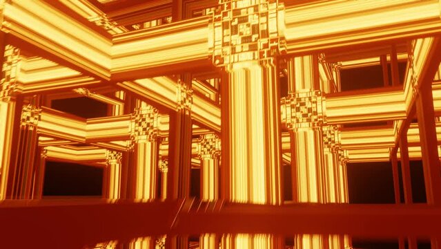 tesseract structure animation loop,Interstellar Infinite Bookshelf, vj  seamless loop