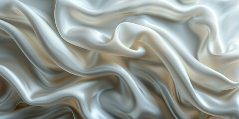 Fototapeta premium background texture fabric soft white blurred abstract calm peaceful shine movement natural graphic satin silky material effect ripple fashion elegant fold smooth beauty new textile luxurious silk 