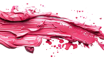 Lipstick smears cosmetics petal pink on transparent background