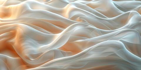 Obraz premium background texture fabric soft white blurred abstract calm peaceful shine movement natural graphic satin silky material effect ripple fashion elegant fold smooth beauty new textile luxurious silk 