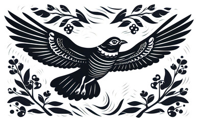 Fototapeta premium PNG Owl pattern animal black.