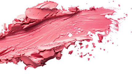 Lipstick smears cosmetics petal pink on transparent background