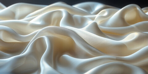 Obraz premium background texture fabric soft white blurred abstract calm peaceful shine movement natural graphic satin silky material effect ripple fashion elegant fold smooth beauty new textile luxurious silk 