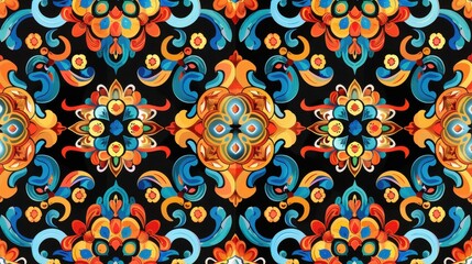 Multi - color seamless abstract pattern