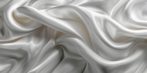 Obraz premium background texture fabric soft white blurred abstract calm peaceful shine movement natural graphic satin silky material effect ripple fashion elegant fold smooth beauty new textile luxurious silk 