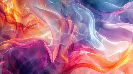 Obraz premium Colorful abstract art resembling flowing waves