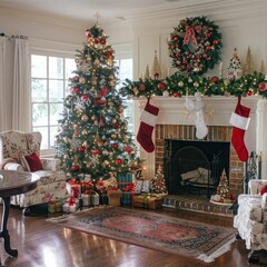 Obraz premium Christmas Decor in a Traditional Home