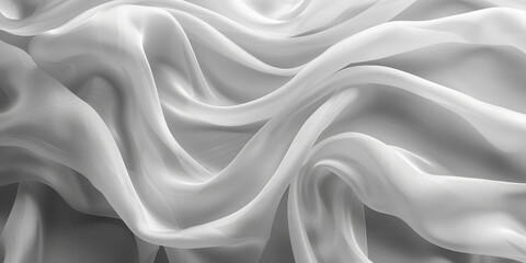 Obraz premium background texture fabric soft white blurred abstract calm peaceful shine movement natural graphic satin silky material effect ripple fashion elegant fold smooth beauty new textile luxurious silk 