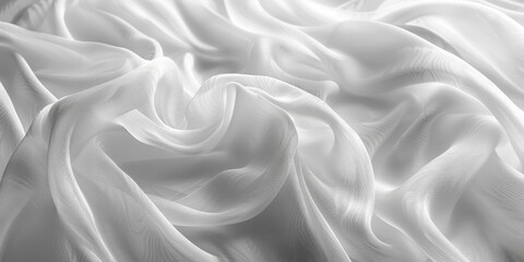 Obraz premium background texture fabric soft white blurred abstract calm peaceful shine movement natural graphic satin silky material effect ripple fashion elegant fold smooth beauty new textile luxurious silk 