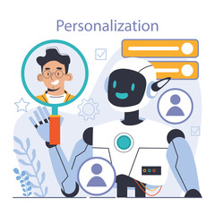 Chat bot. AI-powered customer service. Online consultation with artificial