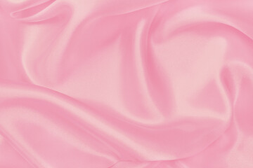Soft pink fabric texture background, detail of silk or linen pattern.