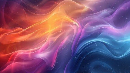 Fototapeta premium A colorful, abstract painting of a wave with a rainbow in the middle
