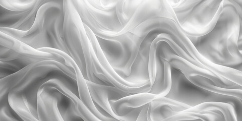 Obraz premium background texture fabric soft white blurred abstract calm peaceful shine movement natural graphic satin silky material effect ripple fashion elegant fold smooth beauty new textile luxurious silk 