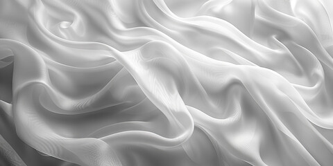 Obraz premium background texture fabric soft white blurred abstract calm peaceful shine movement natural graphic satin silky material effect ripple fashion elegant fold smooth beauty new textile luxurious silk 
