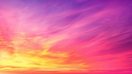 Fototapeta premium Orange, pink, purple and yellow fiery sunset