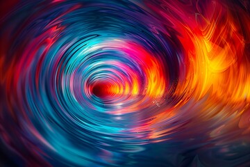 Abstract colorful vortex with water.