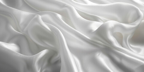 Obraz premium background texture fabric soft white blurred abstract calm peaceful shine movement natural graphic satin silky material effect ripple fashion elegant fold smooth beauty new textile luxurious silk 