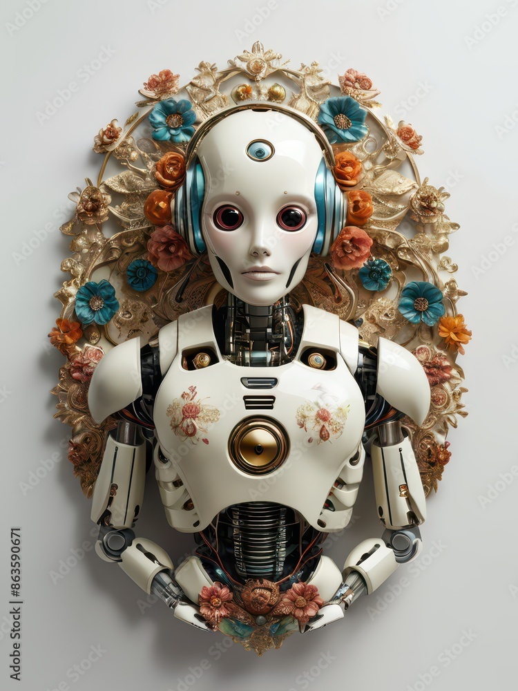 Poster robot in a frame.