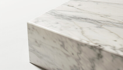 Polished Precision: Carrara Marble Slab Edge - Thickness and Glossy Finish - Suited for Premium Interiors