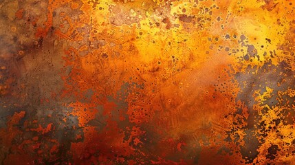 Rusty metal texture in orange and yellow background