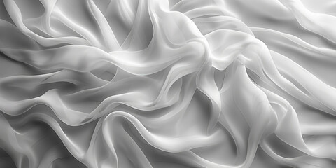 Obraz premium silk white folds Elegant material fold smooth soft softness wave sensual sexual abstract background textile clothing drape calm wrinkle fabric macro dress affectionate texture colours 