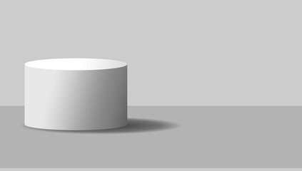 cylinder podium tube circle podium stage 3d Abstract minimal scene mockup products display, Stage showcase. Vector geometric forms
