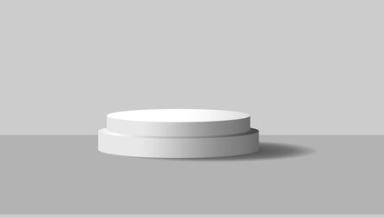 cylinder podium tube circle podium stage 3d Abstract minimal scene mockup products display, Stage showcase. Vector geometric forms