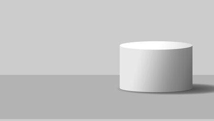 cylinder podium tube circle podium stage 3d Abstract minimal scene mockup products display, Stage showcase. Vector geometric forms