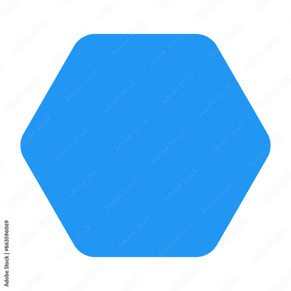 Wall mural rounded corner hexagon shape icon