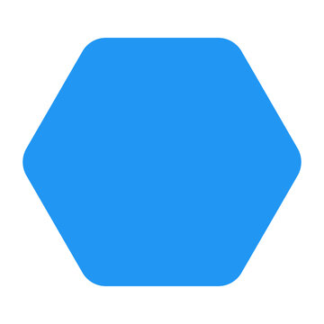 rounded corner hexagon shape icon