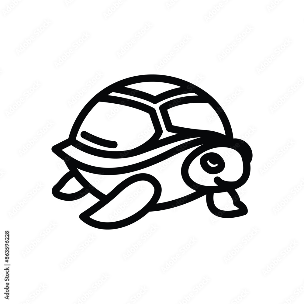 Poster turtle icon or logo design isolated sign symbol vector illustration. a collection of high quality bl
