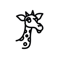 Giraffe icon or logo design isolated sign symbol vector illustration. A collection of high quality black line style vector icons