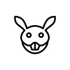 rabbit icon or logo design isolated sign symbol vector illustration. A collection of high quality black line style vector icons