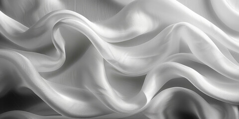 Obraz premium background texture fabric soft white blurred abstract calm peaceful shine movement natural graphic satin silky material effect ripple fashion elegant fold smooth beauty new textile luxurious silk 