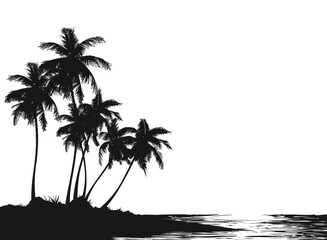 PNG Beach silhouette clip art outdoors nature plant.