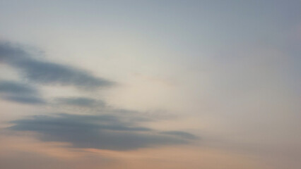 Panoramic sunset cloud Sky with colorful clouds. Without any birds. Natural Cloudscape.