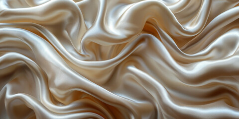 Obraz premium pattern Background fabric silk ivory Texture bride silky curve glossy satin affectionate industry drapery wave seductive bedding white fashion clothes drape curtain shiny clothing material depth 